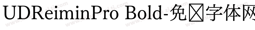 UDReiminPro Bold字体转换